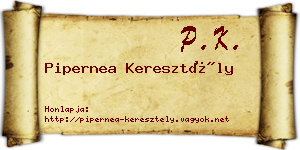 Pipernea Keresztély névjegykártya